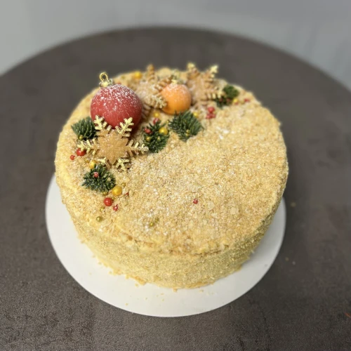 Торт наполеон классический на новый год, 1-3 кг