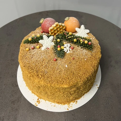 Торт медовик классический на новый год, 1-3 кг