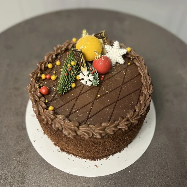 Торт прага классический на новый год, 1.2-3 кг