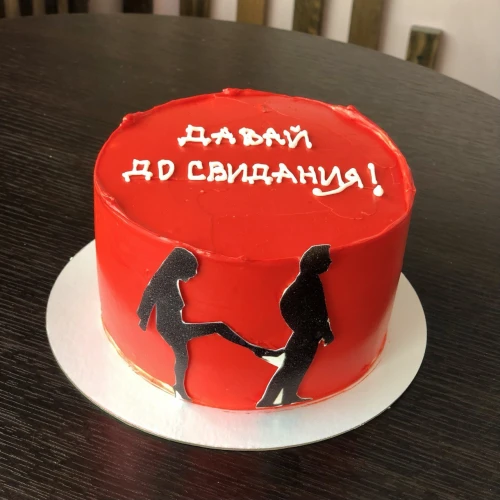 Бенто торт #1568 с картинкой 700 г, красный