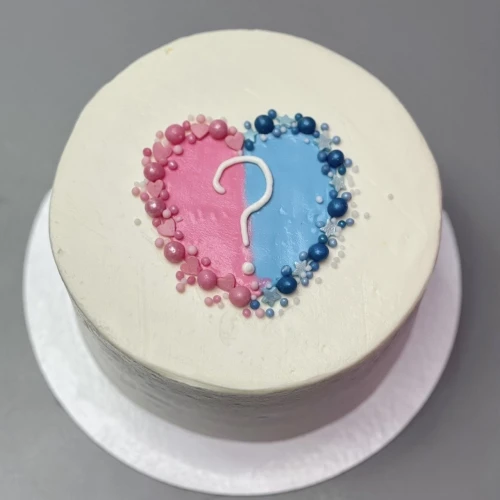 Бенто торт #2916 с рисунком на определение пола 700г, белый